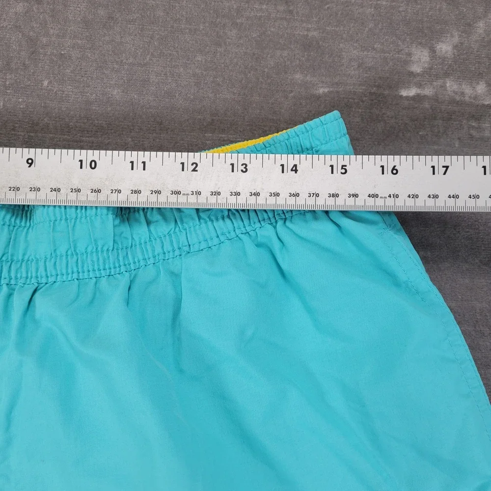 Polo Ralph Lauren Swim Trunks Teal Yellow Pony‎ Logo Men Large Elastic Waist